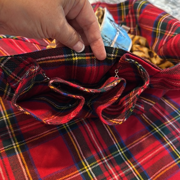 L.A.M.B. | Gwen Stefani Vintage Plaid Wool Dress 2000s Y2K in Red Size S Small - Picture 11 of 16